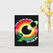 Grappige Alien Totale Zonsverduistering 4 Kaart (Gele Bloem)