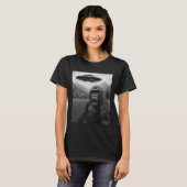 Grappige Alien UFO Gorilla Ontvoering Selfie T-shirt (Voorkant volledig)