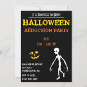 Grappige Alien 🎅🛸 UFO Halloween Party Kaart (Achterkant)