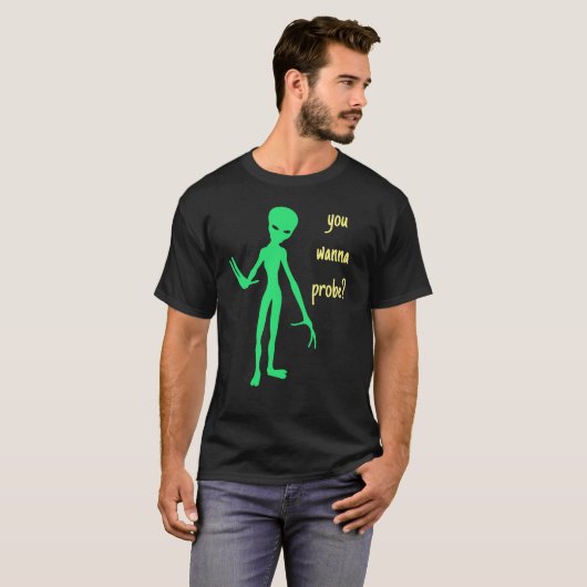 Grappige Alien 🎅🛸 UFO Halloween Party T-shirt (Voorkant volledig)