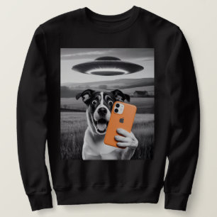 Grappige Alien UFO Hond Selfie - Cool Kat & Space Trui