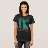 Grappige Alien Ufo Kerstman Arrenslee Grappige Ker T-shirt (Voorkant volledig)