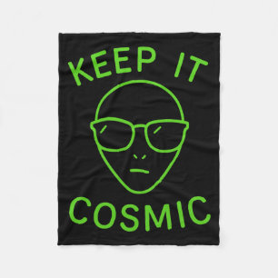 Grappige Alien Ufo Zone 51 - Houd Het Kosmisch Com Fleece Deken