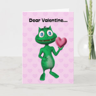 Grappige Alien Valentijn Kaart