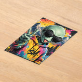 Grappige Alien Vibes Acryl Uitnodigingen (Laagn)