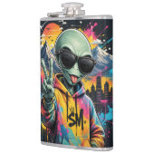 Grappige Alien Vibes Heupfles (Links)