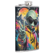 Grappige Alien Vibes Heupfles (Rechts)