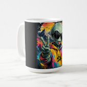 Grappige Alien Vibes Koffiemok (Voorkant links)