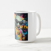 Grappige Alien Vibes Koffiemok (Voorkant rechts)