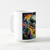 Grappige Alien Vibes Koffiemok (Voorkant links)