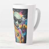 Grappige Alien Vibes Latte Mok (Rechterhoek)