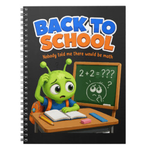 Grappige Alien Wiskunde Worsteling Terug naar Scho Notitieboek