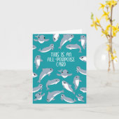 Grappige All-bruinvis (Alle Doel) Kaart (Gele Bloem)