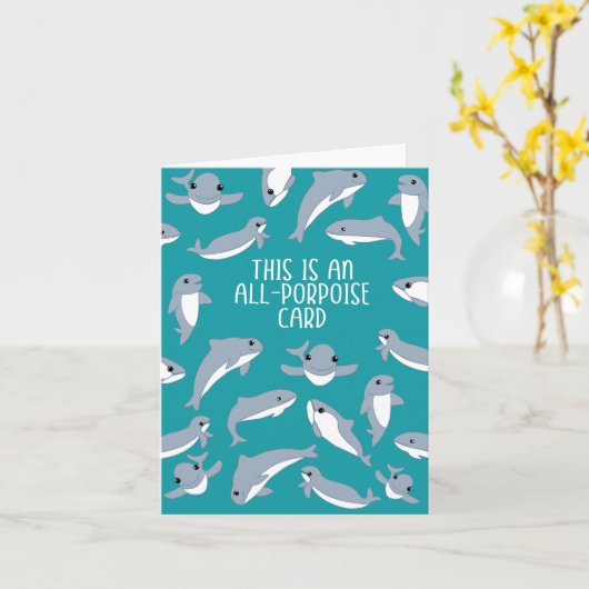 Grappige All-bruinvis (Alle Doel) Kaart (Gele Bloem)