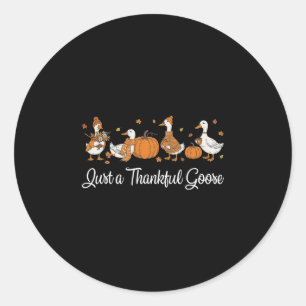 Grappige Alleen Een Dankbare Gans Grappige Gans Ka Ronde Sticker
