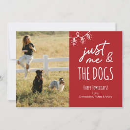 Grappige Alleen Ik & De Honden Howlidays Foto  Feestdagenkaart