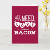 Grappige Allen u wenst is Liefde en Bacon Kaart (Gele Bloem)