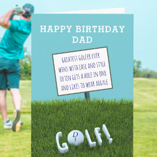 Grappige Aller tijden Beste Golfer Verjaardagskaar Kaart