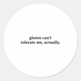 Grappige Allergie Voedselintolerantie Gluten Kan N Ronde Sticker