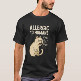 Grappige allergische voor mensen niezen kat grap s t-shirt