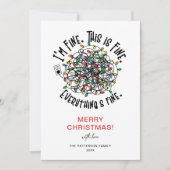 Grappige 'Alles is goed' Kerst  Feestdagenkaart (Voorkant)