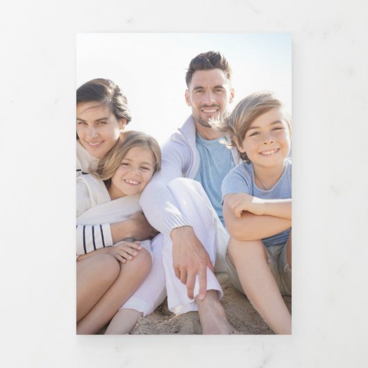 Grappige Alles is niet rustig Fotocollage Tri-Fold Drieluik Wenskaart (Cover)