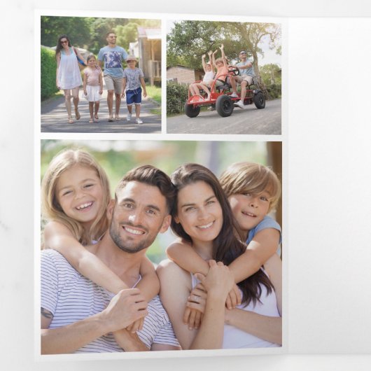 Grappige Alles is niet rustig Fotocollage Tri-Fold Drieluik Wenskaart (Binnenzijde eerst)