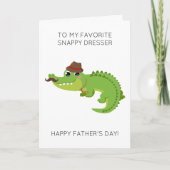 Grappige Alligator Animal Pun Vaderdag Kaart (Voorkant)