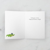 Grappige Alligator Animal Pun Vaderdag Kaart (Binnen)