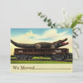 Grappige Alligator Beweging - Nieuwe Huis Kaart (Staand voorkant)