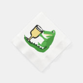 Grappige alligator Drink glas witte wijn Servet (Hoek)