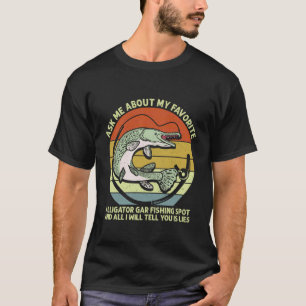 Grappige Alligator Gar Vissen T-shirt