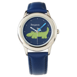 Grappige alligator gepersonaliseerd horloge
