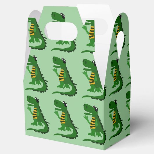 Grappige alligator geschenkdoos bedankdoosjes (Geopend)