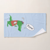 Grappige Alligator Golfer Blauwe Handdoek (Handdoek)