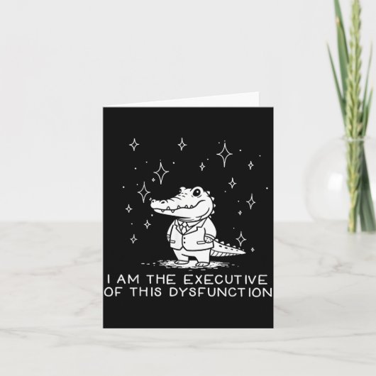 Grappige Alligator Ik Ben De Directeur Van Deze Di Kaart (Voorkant)
