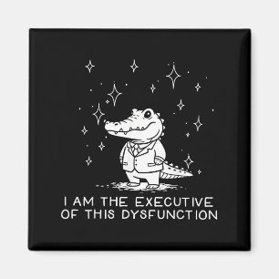 Grappige Alligator Ik Ben De Directeur Van Deze Di Magneet