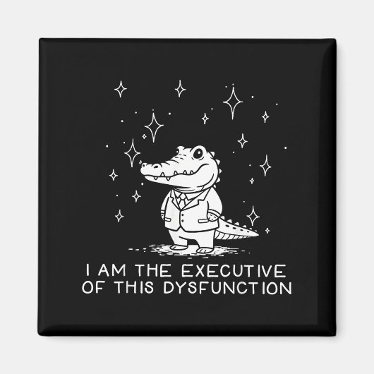 Grappige Alligator Ik Ben De Directeur Van Deze Di Magneet (Voorkant)