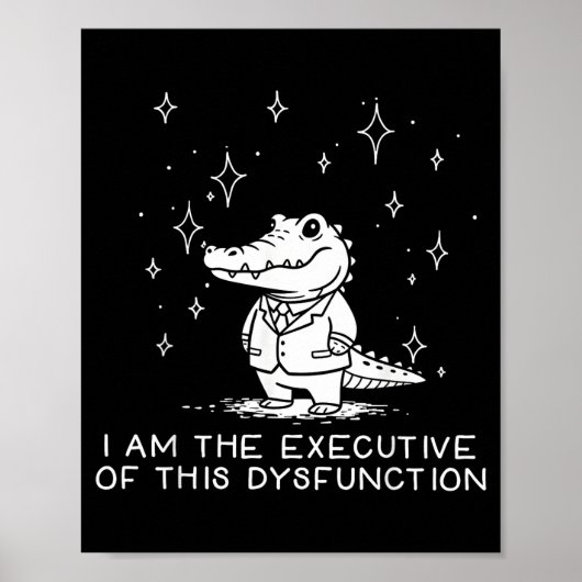 Grappige Alligator Ik Ben De Directeur Van Deze Di Poster (Voorkant)