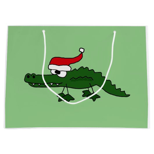 Grappige Alligator in de Zak van de Gift van Large Cadeautasje (Voorkant)