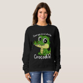 Grappige Alligator Lover Crocodile Gator Cartoon V Trui (Voorkant volledig)