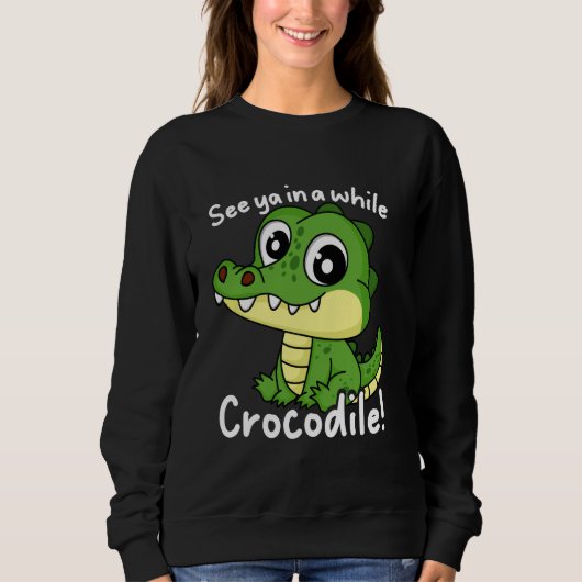 Grappige Alligator Lover Crocodile Gator Cartoon V Trui (Voorkant)