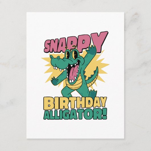 Grappige Alligator Lover en Verjaardag Krokodil Ga Informatiekaartje (Voorkant)