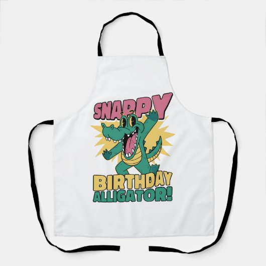 Grappige Alligator Lover en Verjaardag Krokodil Ga Schort (Voorkant)
