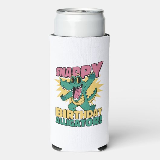 Grappige Alligator Lover en Verjaardag Krokodil Ga Seltzer Blikjeskoeler (Seltzer Achterkant)