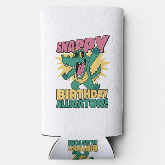 Grappige Alligator Lover en Verjaardag Krokodil Ga Seltzer Blikjeskoeler (Achterkant)