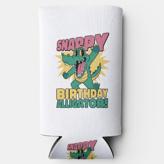 Grappige Alligator Lover en Verjaardag Krokodil Ga Seltzer Blikjeskoeler (Voorkant)