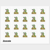 Grappige Alligator Lover en Zoökeeper Krokodil Vierkante Sticker (Vel)