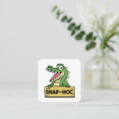 Grappige Alligator Lover en Zoökeeper Krokodil Vierkante Visitekaartje (Staand voorkant)