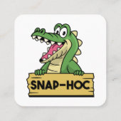 Grappige Alligator Lover en Zoökeeper Krokodil Vierkante Visitekaartje (Achterkant)